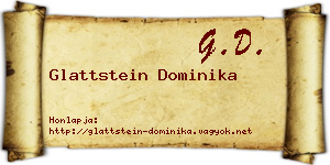 Glattstein Dominika névjegykártya